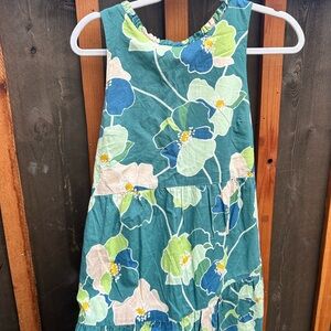 Sezane Green and Blue Floral Dress